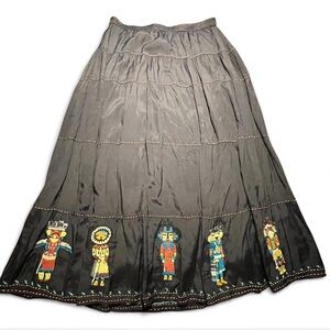 💥SOLD💥Double D Ranch Black Full Long Skirt, L